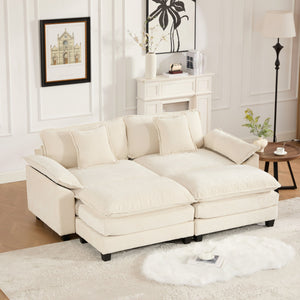 English Elm Wider Ergonomic Loveseat with Breathable Chenille Upholstery, Modular Design, Plush Double-Layer Cushioning W1143S00035 W1143S00035