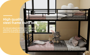 English Elm Twin Metal Bunk Bed For Kids - Space-Saving, Durable, Convertible, Safety-First Design, Easy Assembly W1935P279723-GIGA