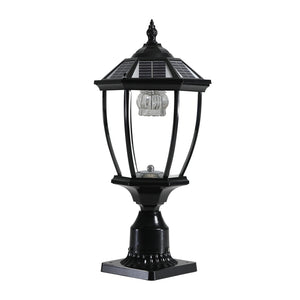 English Elm 20"(H) Black Solar Powered Led Lantern - Vintage Outdoor Garden Light For Pathways, Patios & Yards W2312P374771