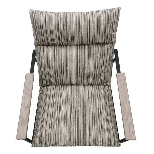 JLA Home Chapel Hill - Accent Chair Chapel Hill Monte High-Back Tufted Nordic Accent with Wood Arms, Durable Steel Frame, Cozy Comfort Stripe/Multi CH100-0011