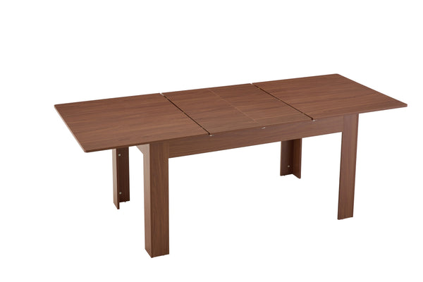 English Elm Extendable Drop Leaf Dining Table Walnut Finish Solid Wood Legs Modern Design W3875P402469