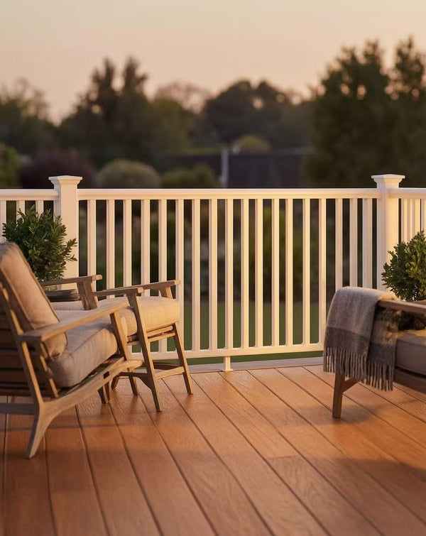 English Elm Classic White Pvc Outdoor Railing Uv Resistant Pool Patio Garden Border Fence W6006P504687