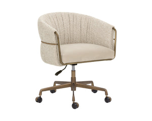 Sunpan OLMA Office Chair - Comfort and Style with Two-Tone Upholstery in Meg Taupe & Santa Cruz Oatmeal 112388