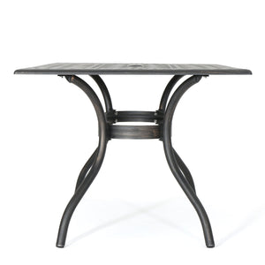 English Elm Christopher Knight Home® - AUSTIN 68" Rectangle Table - Cast Aluminum Copper Patio Dining Table with Weave Top & Flared Legs for Outdoor Entertaining 60097.00SCOP