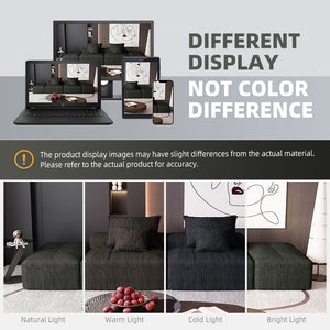 English Elm Modern Oversized Modular Sectional Sofa Set With Chenille Fabric, No Assembly, 4 Plush Pillows Included W1885S00062