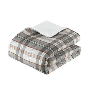 English Elm Full/Queen cozy plaid comforter set with antimicrobial microfiber, two shams & decorative throw pillows Multicolor 19.68 L x 13.39 W x 6.69 H B035P203245