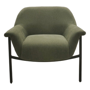 JLA Home Chapel Hill - Accent Chapel Hill Sabrina modern accent chair with plush foam, slim black steel legs, ready-assembled seating Green CH100-0010