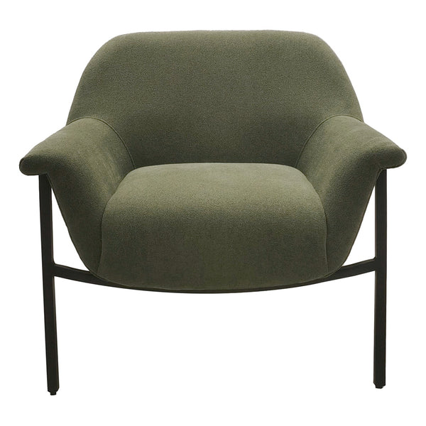 JLA Home Chapel Hill - Accent Chapel Hill Sabrina modern accent chair with plush foam, slim black steel legs, ready-assembled seating Green CH100-0010