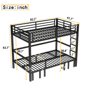 English Elm Twin Xl Solid Pine Loft Bed with Built-in Led Lighting and Storage Shelves W1580S00503