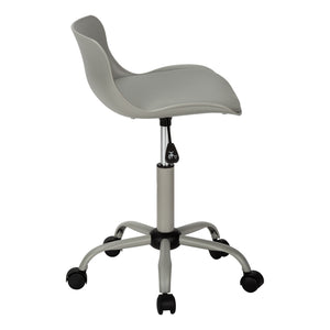 English Elm Office Chair ergonomic kids low-back with padded seat, 360° swivel, height adjustable, modern white base Grey 20 L x 8 W x 20 H B2710P219783