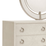 Brighton Round Dresser Mirror White, North Star Finish P378110 Pulaski Furniture