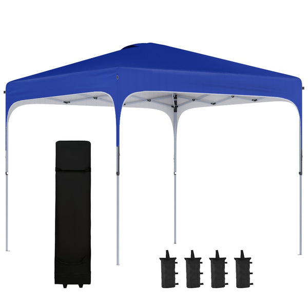 English Elm Outsunny 8' X 8' Instant Pop-Up Canopy Tent With Carry Bag & Sand Bags – Perfect For Outdoor Events! W2225P217654-GIGA