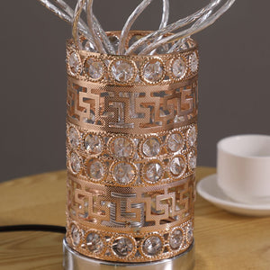 English Elm Aluminum Floral Inspired Table Lamp - Elegant Bud Design For Bedroom, Living Room, Nightstand Use B072P220153