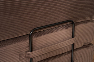 English Elm Convertible Sleeper Sofa Bed Corduroy 4-in-1 Folding Floor Couch with 35D Sponge Support and No-Assembly Brown W3434P378561