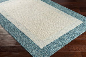 Livabliss Elena Hand Tufted Wool Area Rug Contemporary Pattern for Large Living Spaces Teal, Light Gra 5' x 7'6" EAE2300-576