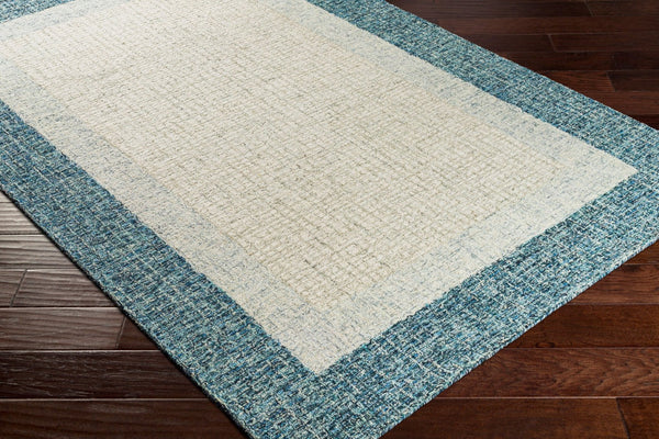 Livabliss Elena Hand Tufted Wool Area Rug Contemporary Pattern for Large Living Spaces Teal, Light Gra 5' x 7'6" EAE2300-576