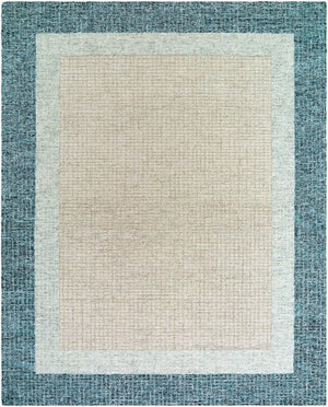 Livabliss Elena Hand Tufted Wool Area Rug Contemporary Pattern for Large Living Spaces Teal, Light Gra 8' x 10' EAE2300-810