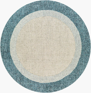 Livabliss Elena Hand Tufted Wool Area Rug Contemporary Pattern for Large Living Spaces Teal, Light Gra 8' x 8' EAE2300-8RD