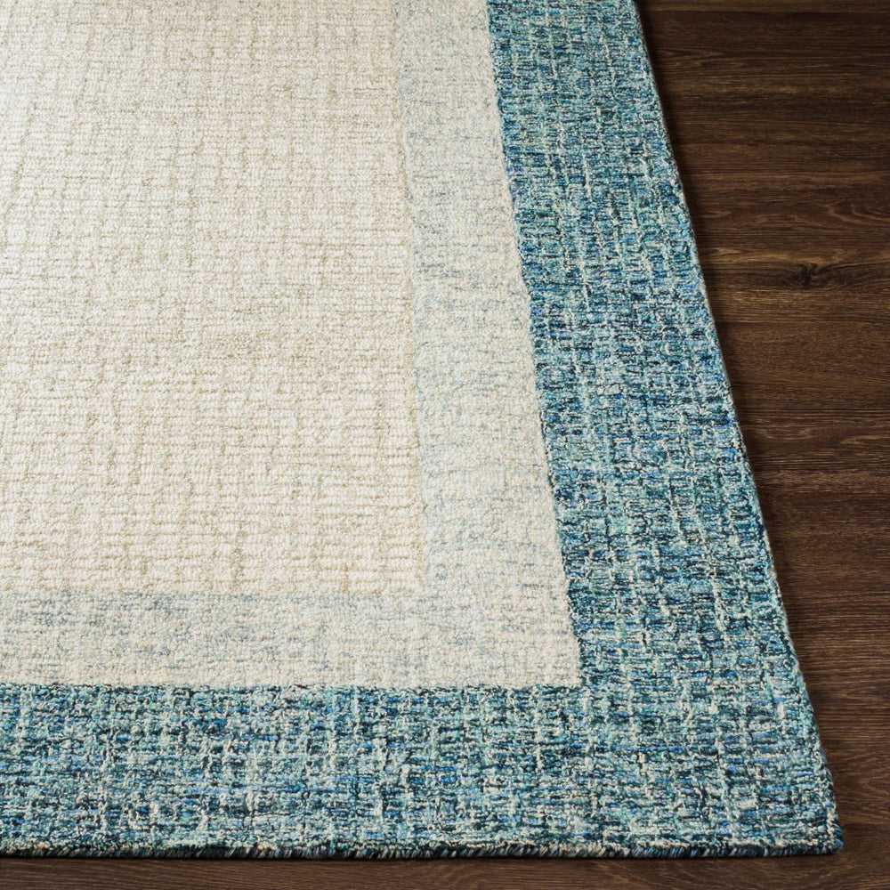 Livabliss Elena Hand Tufted Wool Area Rug Contemporary Pattern for Large Living Spaces Teal, Light Gra 2'6" x 10' EAE2300-2610