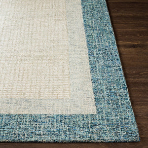 Livabliss Elena Hand Tufted Wool Area Rug Contemporary Pattern for Large Living Spaces Teal, Light Gra 5' x 7'6" EAE2300-576