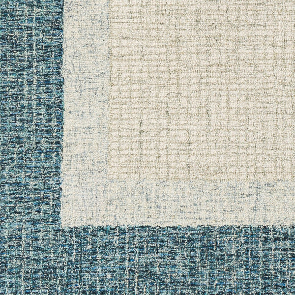 Livabliss Elena Hand Tufted Wool Area Rug Contemporary Pattern for Large Living Spaces Teal, Light Gra 5' x 7'6" EAE2300-576