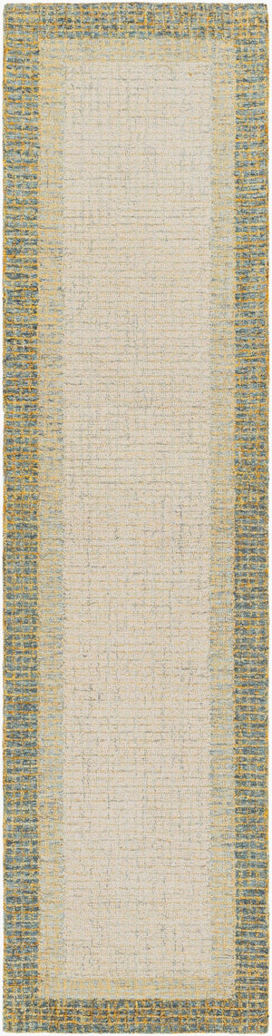 Livabliss Elena Hand Tufted Wool Area Rug for Living Room Bedroom Large Contemporary Floor Accent Dusty Sage, Tan 2'6" x 10' EAE2301-2610
