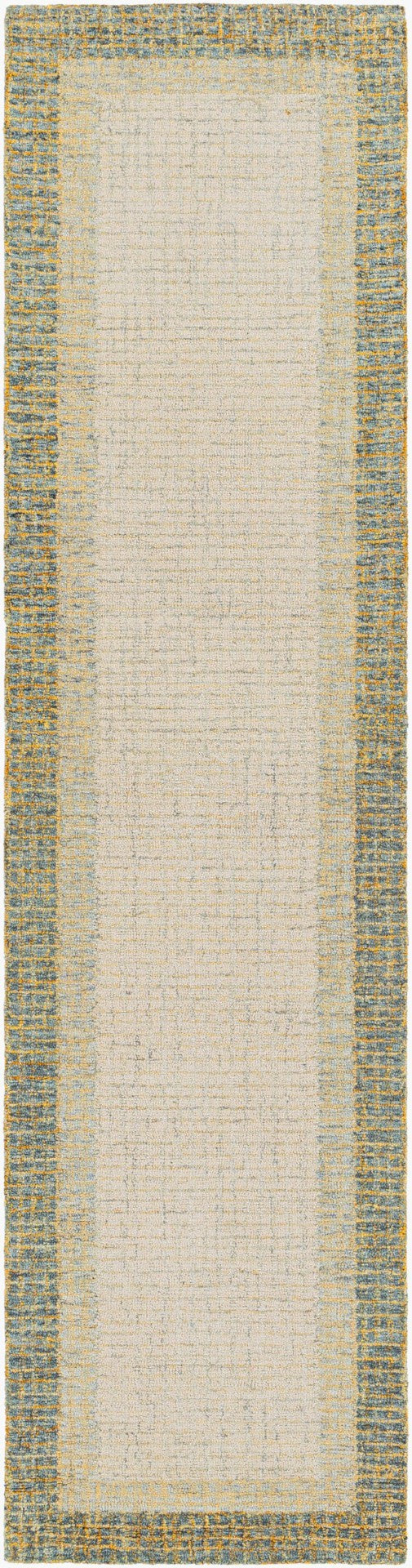 Livabliss Elena Hand Tufted Wool Area Rug for Living Room Bedroom Large Contemporary Floor Accent Dusty Sage, Tan 2'6" x 10' EAE2301-2610