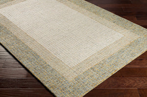 Livabliss Elena Hand Tufted Wool Area Rug for Living Room Bedroom Large Contemporary Floor Accent Dusty Sage, Tan 2' x 3' EAE2301-23