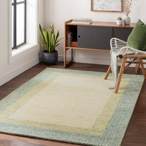 Livabliss Elena Wool Area Rug Hand Tufted Geometric Design for Large Living Dining Rooms Dusty Sage, Lig 2' x 3' EAE2302-23