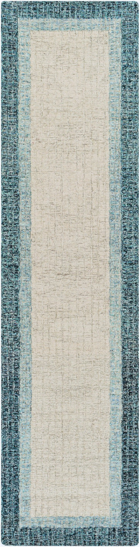 Livabliss Elena Hand Tufted Wool Area Rug Artisan Crafted for Living Dining or Bedroom Spaces Navy, Teal 2'6" x 10' EAE2303-2610