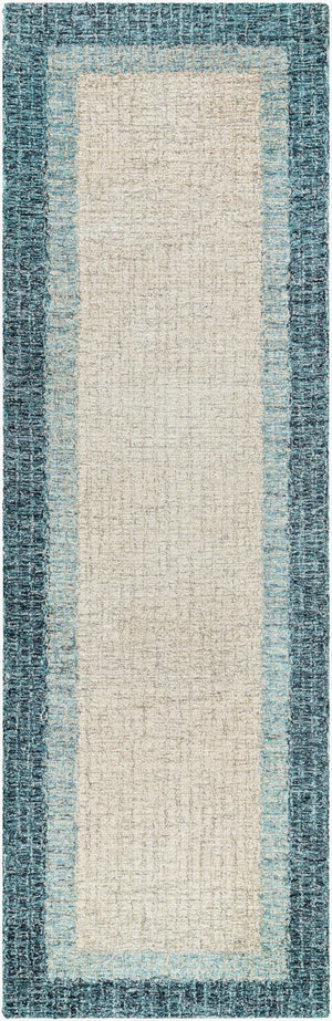 Livabliss Elena Hand Tufted Wool Area Rug Artisan Crafted for Living Dining or Bedroom Spaces Navy, Teal 2'6" x 8' EAE2303-268