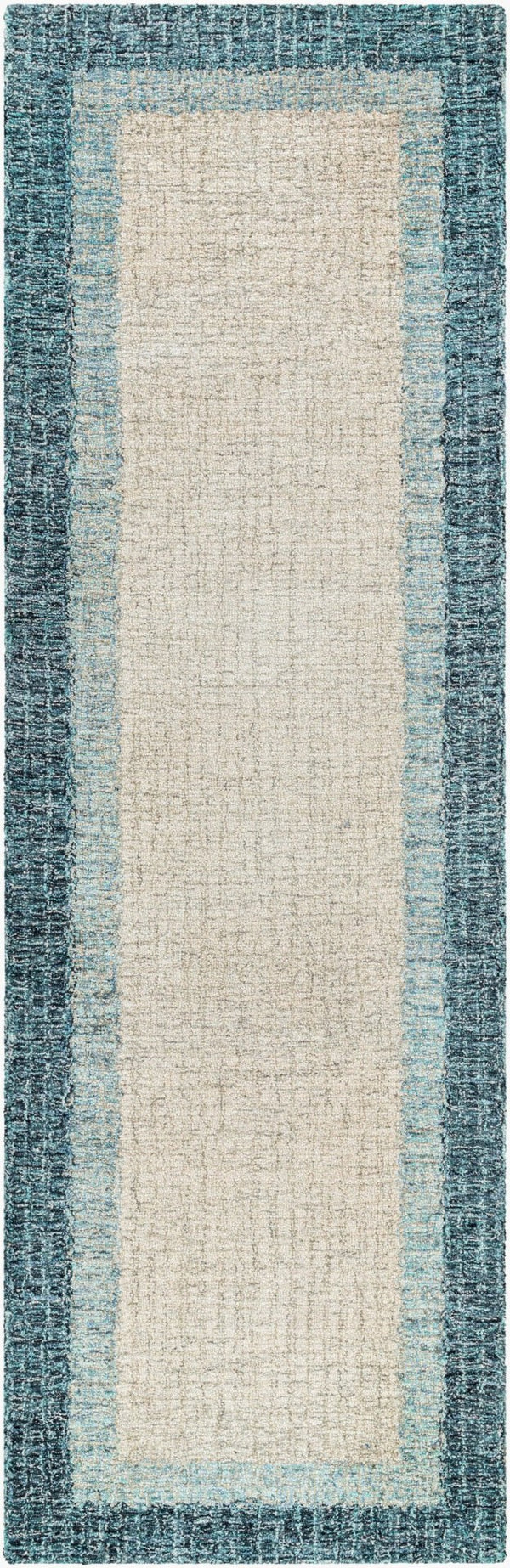 Livabliss Elena Hand Tufted Wool Area Rug Artisan Crafted for Living Dining or Bedroom Spaces Navy, Teal 2'6" x 8' EAE2303-268