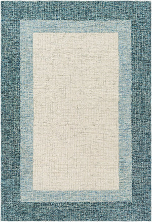 Livabliss Elena Hand Tufted Wool Area Rug Artisan Crafted for Living Dining or Bedroom Spaces Navy, Teal 5' x 7'6" EAE2303-576