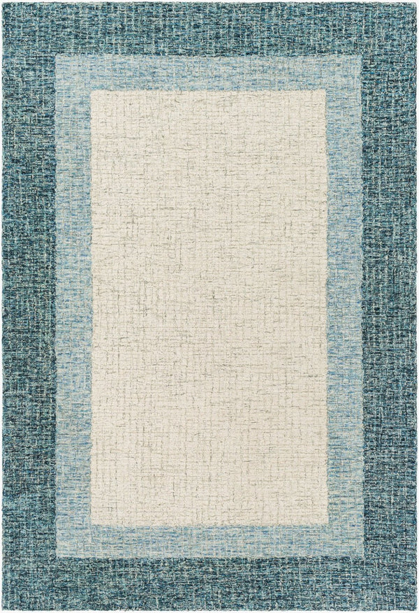 Livabliss Elena Hand Tufted Wool Area Rug Artisan Crafted for Living Dining or Bedroom Spaces Navy, Teal 5' x 7'6" EAE2303-576