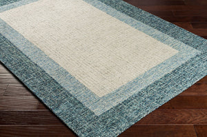 Livabliss Elena Hand Tufted Wool Area Rug Artisan Crafted for Living Dining or Bedroom Spaces Navy, Teal 5' x 7'6" EAE2303-576