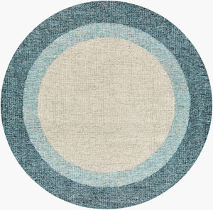 Livabliss Elena Hand Tufted Wool Area Rug Artisan Crafted for Living Dining or Bedroom Spaces Navy, Teal 8' x 8' EAE2303-8RD