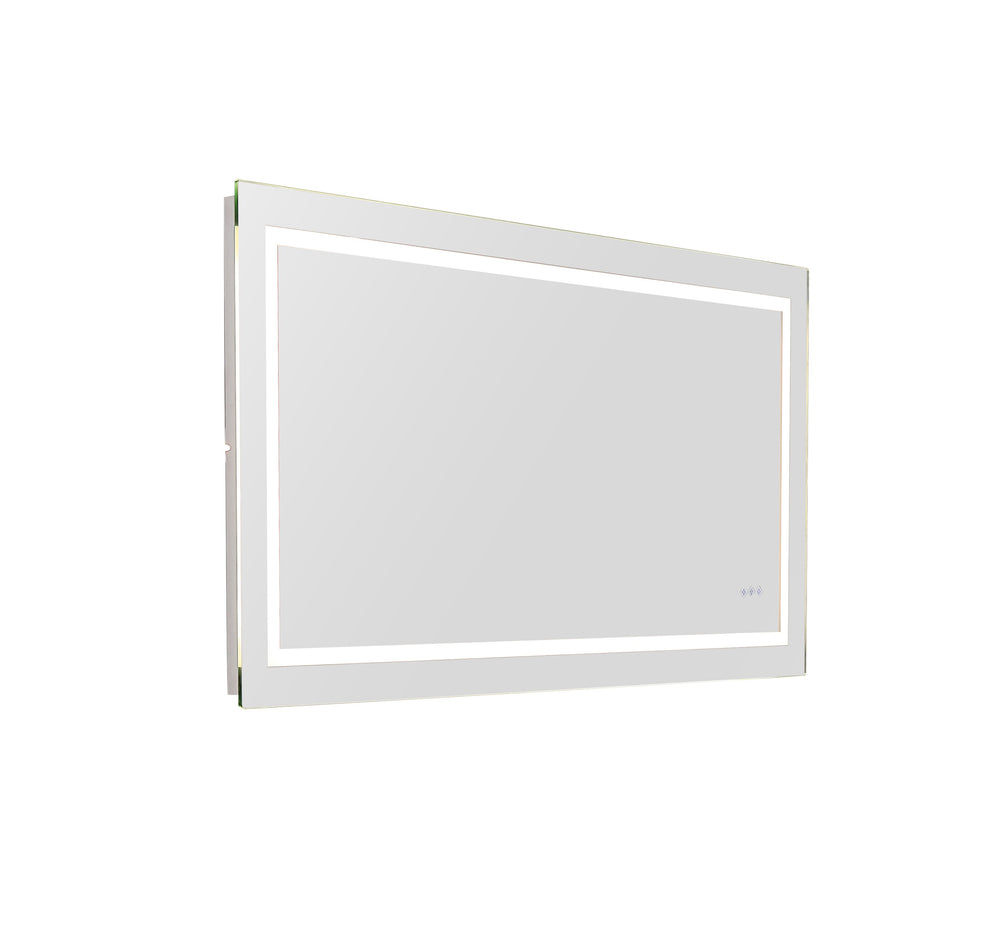English Elm 60x30inch LED Bathroom Mirror with RGB Gradient, 3000-6000K Dimmable, Anti-Fog IP54, UL-Certified Mountable W2091P338771
