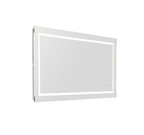 English Elm 60x30inch LED Bathroom Mirror with RGB Gradient, 3000-6000K Dimmable, Anti-Fog IP54, UL-Certified Mountable W2091P338771