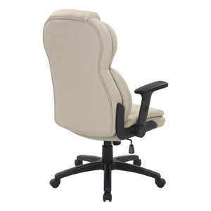 OSP Home Furnishings Exec High-back Bonded Leather Office Chair with Lumbar Support and Pneumatic Height Adjust EC91150-EC21