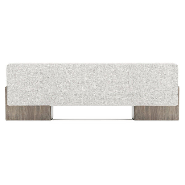 Bernhardt Bernhardt Monolith Bench With Wire-Brushed Oak Base, Deep Upholstered Seat In Rustic Modern Style 343508