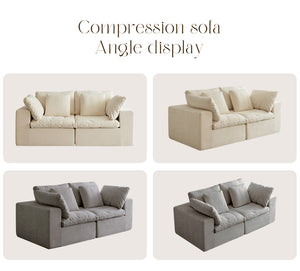 English Elm Modular Sectional Sofa - Space-Saving Comfort & Durability, Modern Light Gray Sleeper Couch For Homes W3622S00007