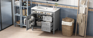 English Elm 36'' Modern Bathroom Vanity With Durable Sink, 2 Drawers & Tip-Out Tray For Stylish Storage Solutions N710S136004E