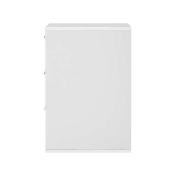 English Elm Wall Mounted Floating Cabinet with Adjustable Height and Modular Design for Custom Bathroom Storage White N710P324099K