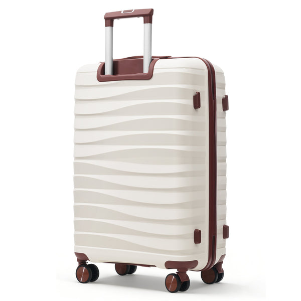 English Elm Premium Polypropylene Hard Shell Luggage Set Three Piece with Tsa Locks Spinner Wheels N726P460073O