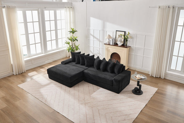 English Elm Convertible Cloud Sofa Bed - Foldable Corduroy Mattress, Space-Saving Sleeper For Small Spaces! W2915S00072