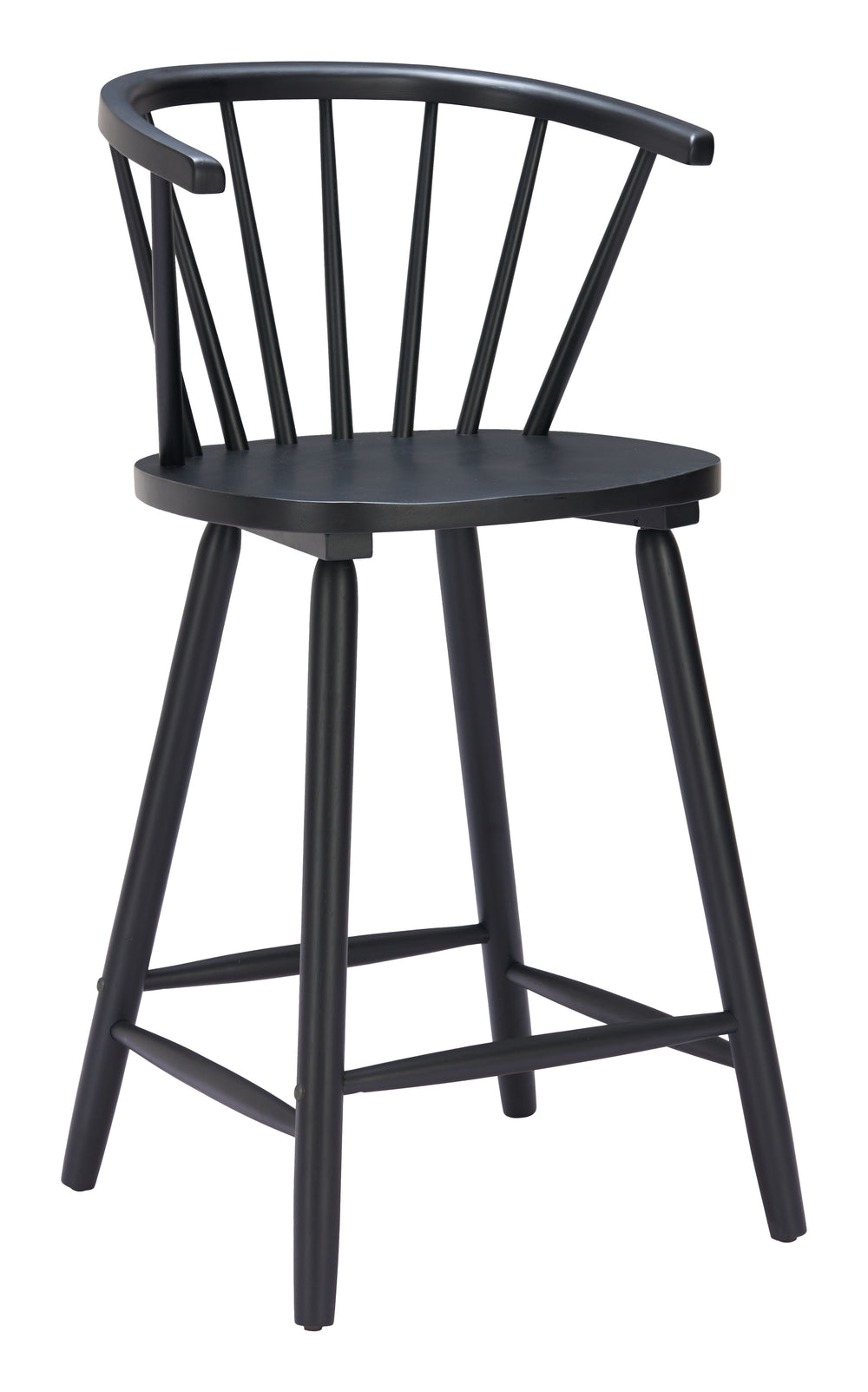 Zuo Modern Stenger Counter Stool Set - Stylish And Durable Rubberwood Design For Modern Spaces And Hospitality Black Rubberwood 110522-zuo-modern
