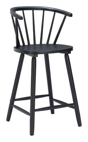 Zuo Modern Stenger Counter Stool Set - Stylish And Durable Rubberwood Design For Modern Spaces And Hospitality Black Rubberwood 110522-zuo-modern