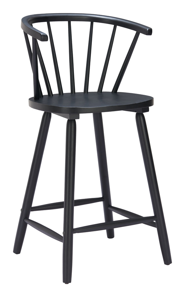 Zuo Modern Stenger Counter Stool Set - Stylish And Durable Rubberwood Design For Modern Spaces And Hospitality Black Rubberwood 110522-zuo-modern