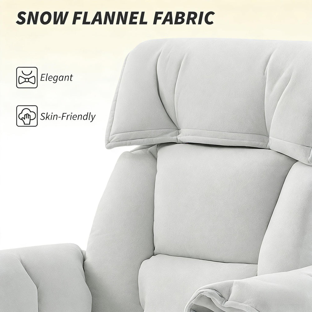 English Elm Reclining High Back Desk Chair with Flannel Cushioning and Extendable Footrest T3971P440170