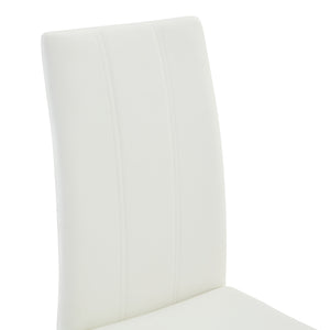 English Elm A Set of 2 Glam Faux Alligator Pvc Barstools with Crystal Buckle Detail White W1512P491837